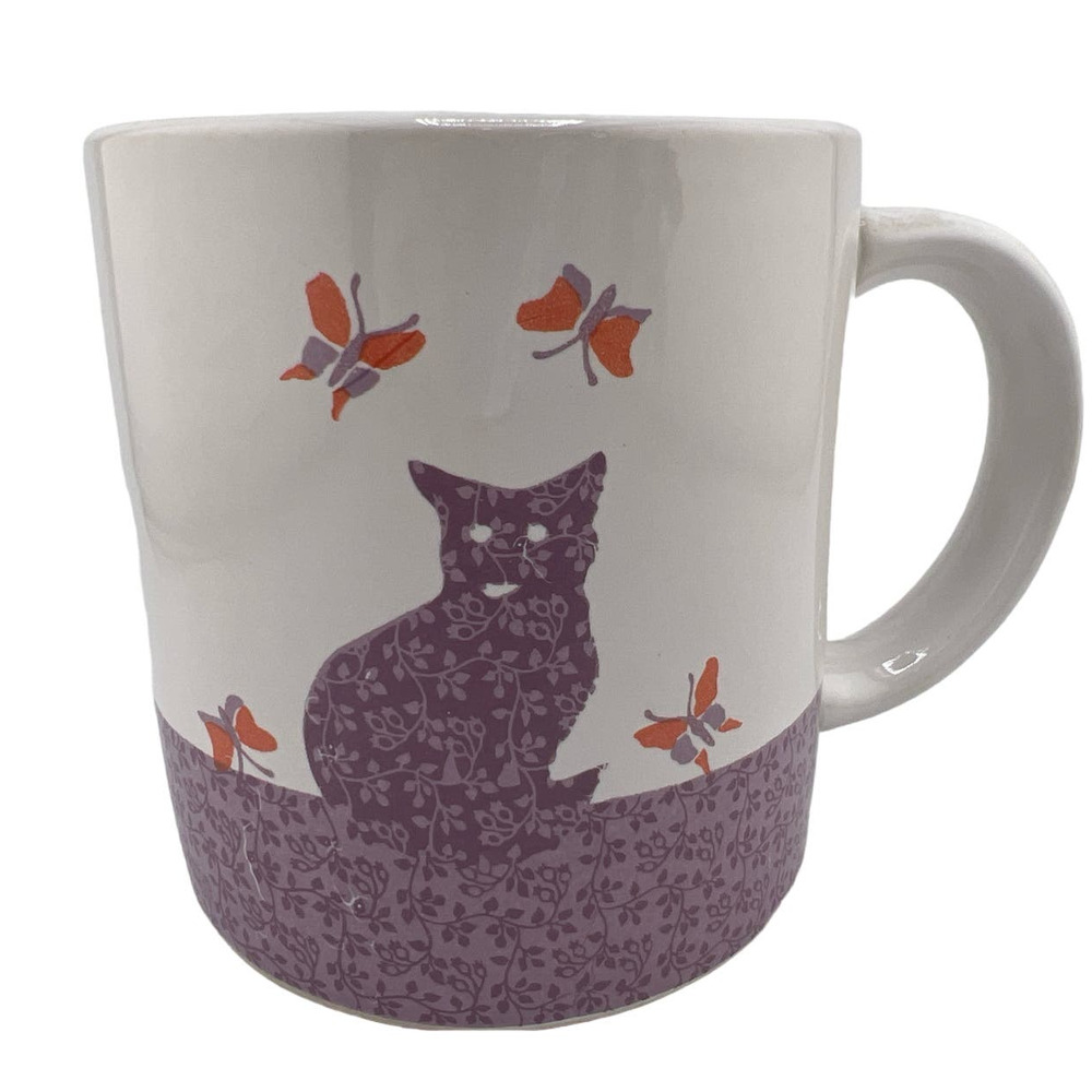 Calico Cat‎ Coffee Mug Vintage Floral Pretty